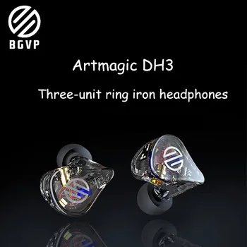 Bgvp DH3 Conector MMCX No Ouvido Monitores de hi-fi Fone de ouvido Hi-res Triplo Driver de Fone de ouvido
