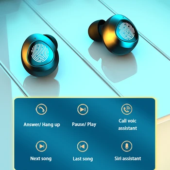 Para Sam sung Botões+ Plus Fone de ouvido R185 cancelamento de ruído à prova d'água LED Touch control Sport fone de ouvido sem fio, carga rápida