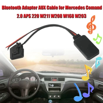 NOVO-Cd Player no Carro Bluetooth Áudio Aux Chicote Adaptador Botão do Interruptor Para Medos Mercedes Comand 2.0 Aps 220 W211 W208 W168 W203