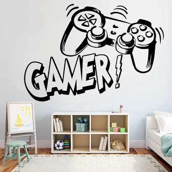 PS4 Gamer Vinil Adesivo de Parede Para Quarto de Crianças, Decoração de vídeo, jogo de adesivos de parede Para Quarto de Crianças de Parede de PVC de Arte mural Y244