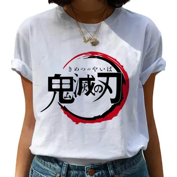 Kimetsu não Yaiba Camisa Tees Demon Slayer Cosplay do Traje da Kamado Tanjirou Nezuko T-shirt das Mulheres de Verão, Camisa de Manga Curta de Roupas
