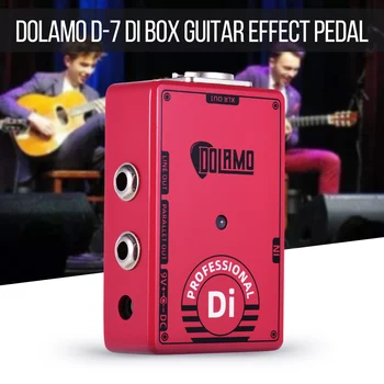 Dolamo D-7 Professional DI Caixa de Efeitos de Guitarra Pedal com o Interruptor Ground Lift XLR Out Guitarra Pedal para Guitarra Eléctrica Acessórios