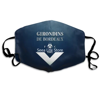 Girondins De Bordeaux Máscara facial Para Adultos, Crianças Reutilizável e Lavável, PM2.5 Filtro Máscara de France Football Club Proteção masque