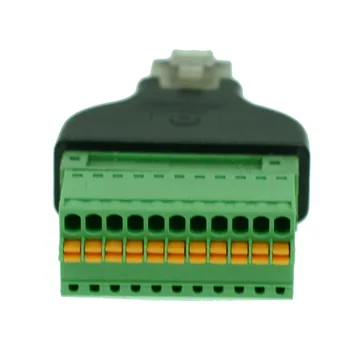 RJ50 conector RJ50 para SpringTerminal Adaptador RJ50 do sexo Masculino de 11 Pinos RJ50 o divisor para CFTV DVR