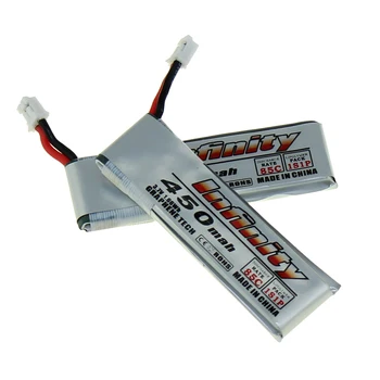 5PCS Infinito Bateria de Lipo, 1S 3,7 V 3.8 V 450mAh 85C 1S Recarregável FPV Bateria com PH2.0 Plug para o Interior Racing Drone Brinquedo