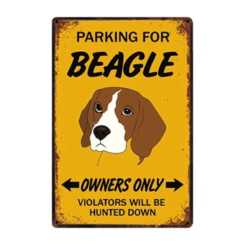 Cuidado Cão/Estacionamento Para Bulldog Ferro Cartaz a Vida É Melhor Com seu cão Sinal de Metal Estanho, Pintura Quintal de Casa Arte de Parede Decoração 20*30 CM