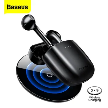 Baseus W04 Esporte TWS Fone de ouvido Bluetooth fone de ouvido sem Fio Bluetooth 5.0 Fone de ouvido Estéreo sem Fio Verdadeiro Fones de ouvido para Huawei Xiaomi