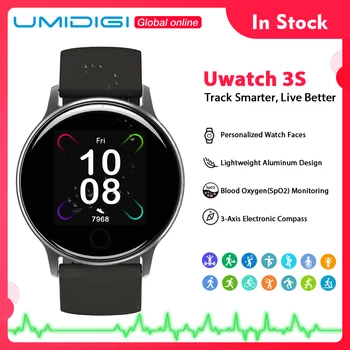 UMIDIGI Uwatch 3S Smart Watch Homens Mulheres 5 ATM Impermeável Para Android, IOS Relógio de frequência Cardíaca Sono Monitoramento do Smartwatch