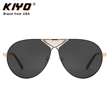 KIYO Marca 2020 Novos Homens Oval Óculos de sol Polarizados do Metal Clássico Óculos de Sol de Alta Qualidade UV400 Óculos de Condução 2869
