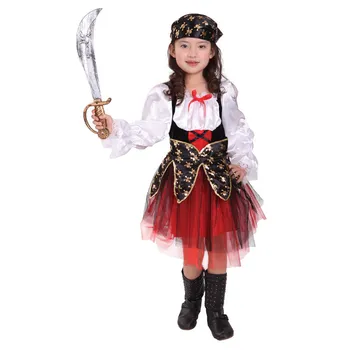O capitão pirata cosplay traje meninas meninos carnaval de Natal trajes de Halloween para crianças, crianças Partido do vestido de fantasia da criança animal