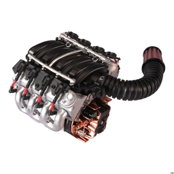Para DJC-0641 LS3 V8 de 6.2 L de Simulação Tampa do Motor do Radiador do Motor do Ventilador para 1/10 TRX4 D90/110/130 Peças de Carro RC