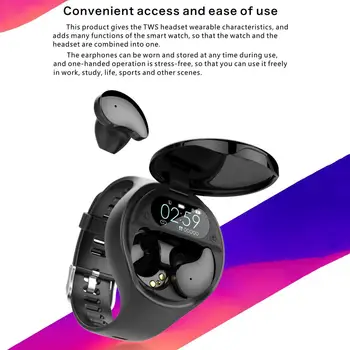 Esportes Smart Watch TWS sem Fio Bluetooth 5.0 Fones de ouvido 2 em 1 Homens Mulheres IP67 Impermeável Tela de TFT de Smart watch Para Android IOS