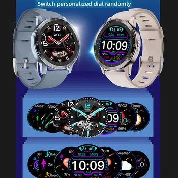 PPG Esporte Smart Watch Full Touch Tela Ronda Bluetooth 5.0 Smartwatch da frequência Cardíaca Pressão Arterial Monitor Inteligente Relógios de Homens Mulheres