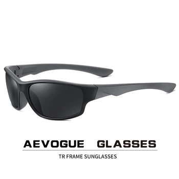 AEVOGUE Homens Polarizada Esporte Óculos de sol TR Quadro de Marca Designer de Óculos de proteção Óculos de Sol UV400 AE0908