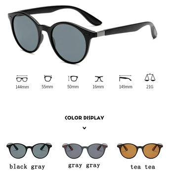 LongKeeper Óculos de sol Polarizados Mulheres Homens Retro Rodada Óculos de Sol Masculino Esporte de Condução UV400 Óculos Gafas de sol