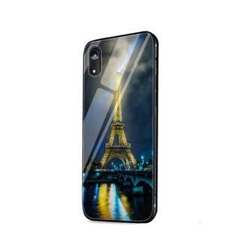 Desxz Caso de Telefone para o iphone 7 8 5 5 6 6 11 Pro Max X XR XS XS Max Vidro TPU Paris, a Torre Eiffel, a Moda Bonito Tampa