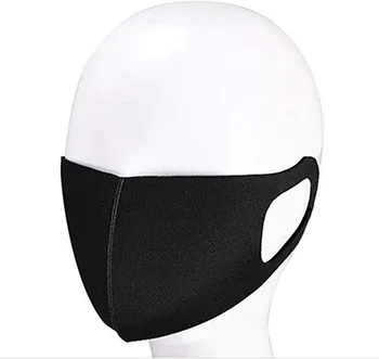4PCS de Algodão Lavável a Respiração Máscara facial andar de Bicicleta ao ar livre de Poeira Proteção Boca Tampa da Máscara Respirador de Moda Máscara Negra