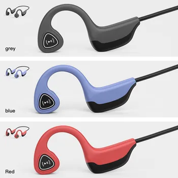NOVO S2 Osso Condução de Fone de ouvido sem Fio Bluetooth 5.0 Exterior à prova de Suor Fone de ouvido Estéreo Esporte com Microfone de mãos-livres Fones de ouvido