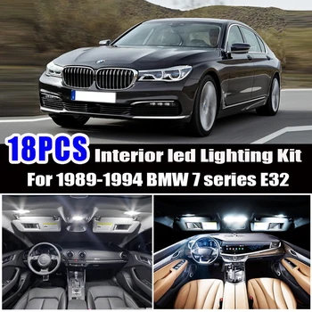 18pcs LED da placa de licença lâmpada + Interior da ampola para 1989-1994 BMW série 7 E32 730i 730iL 735i 735iL 740i 740iL 750i 750iL