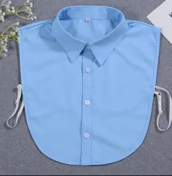 Homens e mulheres algodão camisa de falso colar Laços & Destacável Gola R470