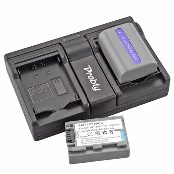 Probty 2Pcs NP-FP50 NP FP50 Bateria + USB Dual Carregador Para Sony DCR-DVD103 DVD105 DCR-HC3 HC16 HC40 DCR-SR30 SR40 SR100 Câmara