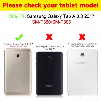 Ultra Slim da Smart Case para Samsung galaxy Tab 8,0 SM-T380 SM-T385 2017 tablet magnético tampa do suporte +protetor de tela