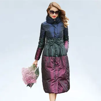 Alta qualidade de Mulheres para Baixo do casaco Novo casaco de Inverno de Moda tamanho Grande com manga Longa Elegante e Quente e Confortável, as Mulheres jaqueta Feminina