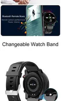 L15 Homens Smart Watch 1.3 polegadas de 360*360 Rodada Completa de Controle de Música Bluetooth Câmera Smartwatch com Luz LED VS L11 L13 SG2 Assistir