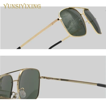YSYX dos Homens Óculos de sol Polarizados Marca Quadrado de Condução de Óculos de Sol Vintage, Acessórios de Pesca Óculos, lunetas de soleil YS6053