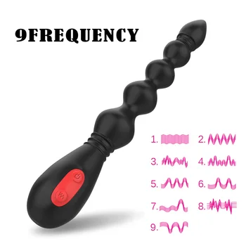 OLO 9 Frequência Powerfu de Silicone Flexível Plug Anal Vibrador Estimulador de Próstata Bunda Plugl Anal Esferas de Sexo Anal Brinquedo