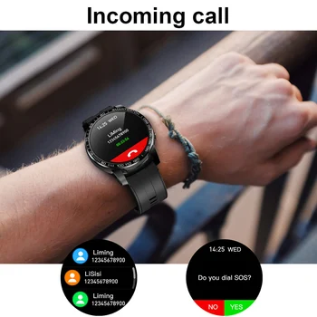 1.3 Polegadas Tela de Toque Inteligente Homens do Relógio Monitor de frequência Cardíaca de Chamada Bluetooth SMS Tempo de 30 Dias de Espera Esporte Smartwatch Mulheres