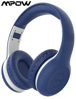 Mpow sem Fio Bluetooth 5.0 Crianças Fones de ouvido com microfone HD Estéreo De 16 Horas Studytime Sobre a orelha-Auscultadores para PC/Celular/iPad /Estudo