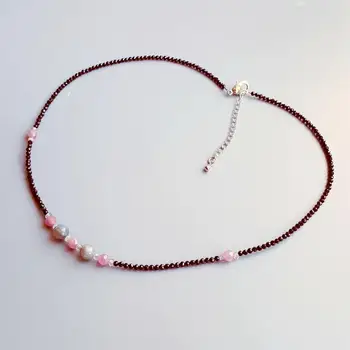 Lily Jóias Spinels Rubys Labradorite Esferas Gargantilha Colar Pedra Natural Popular da Jóia para a Mulher de Presente Agradável 39-42cm