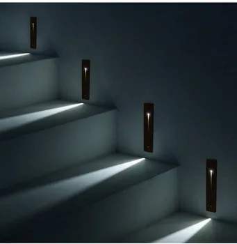 3W Luzes de Parede de LED Recessed da Escada Decoração de Interiores Passos Lâmpada da Escada Escada Nightlight Corredor de Alumínio IP20 Cree Com Caixa
