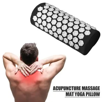 Massageador Almofada de Massagem, Yoga Mat Acupressão Aliviar o Stress para Trás a Dor do Corpo de Espiga de Tapete de Acupuntura Massagem Tapete de Yoga com Travesseiro
