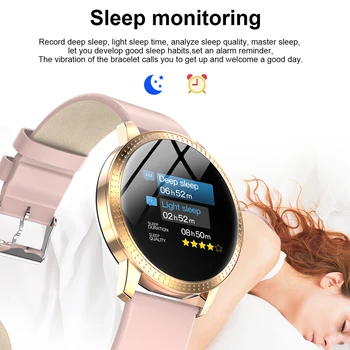 Smart Relógio Mulheres Homens Smartwatch Bluetooth Smart Banda de frequência Cardíaca Pulseira Monitor de Pressão Arterial Impermeável relógio do Esporte