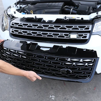 ABSBlack Carro Chefe Grade Frontal Moldura Da Decoração Da Tampa Guarnição Acessórios Para Land Rover Discovery Esporte-2020 Peças De Reposição