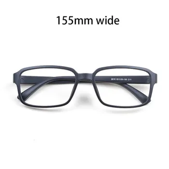 Cubojue 155mm de grandes dimensões Óculos de Armação Homens Mulheres TR90 Preto Óculos de Prescrição médica Miopia de Dioptria Óculos Quadrados Homem