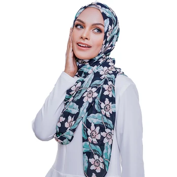 Popular Mais Grosso Bolha Lenço De Seda Leopard Impresso Xales Hijab Muçulmano Lenços Véu Envolve Turbantes Cabeça Longa Lenços