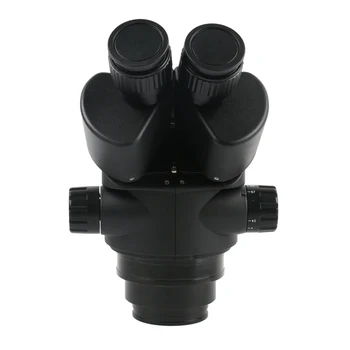 3,5 X 7X 45X 90X Simul-Focal Trinocular Microscópio Estereofónico Cabeça WF10X/20mm de Largura Ângulo Ocular Para Indústria Biológica de Teste