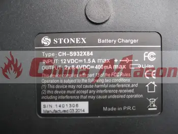 Alta Qualidade Stonex Carregador para STONEX BT-L72SA, BP-3 Bateria, Carregador modelo CH-S932X84