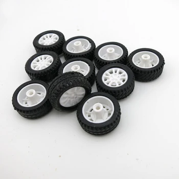 10PCS/Lot Modelo RC 20mm*8mm*1,9 mm Mini Rodas Oco Pneus para DIY Brinquedos Acessórios de Borracha de Pneus
