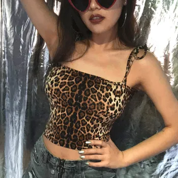 2020 Verão as Mulheres Blusa Camisas Leopard Tops Casual Solta de Pescoço de V Womes Tops e Blusas sem Mangas, Veste roupas femininas