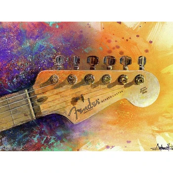 DIY Pintura Por Números Guitarra Óleo de Imagem Por Números Moderno 40x50cm Arte de Parede de Lona Imagem Pintada a Mão a Decoração Home
