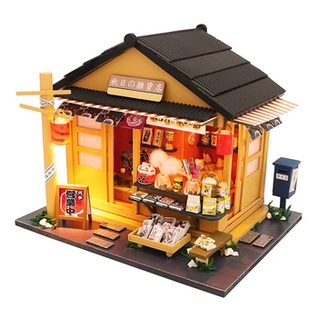 Montado a mão Mini Casa de Boneca DIY Modelo de casa de campo em Estilo Japonês Crianças Brinquedo Presentes