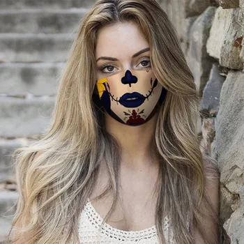 Impresso Máscaras de PM2.5 De Carvão Ativado Rosto Com Uma Máscara Reutilizável E Lavável Adultos Algodão Boca Do Cara Tampa À Prova De Poeira Máscaras Do Fliter Mascarilla