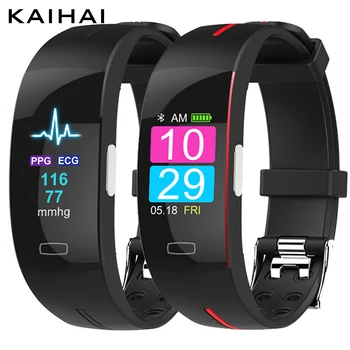 KAIHAI H66 além de medição de pressão arterial banda PPG ECG VFC inteligente pulseira Atividade de fitness tracker saúde dispositivos Portáteis