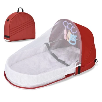 Berço Portátil Mãe Nurisng Saco De Viagem, Rede Mosquiteira Cama De Bebê De Proteção Solar Dobrável Respirável Bebê Dormir A Cesta