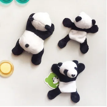 4PCS Bonito Macia Pelúcia Panda Ímã de Geladeira Geladeira Adesivo de Desenhos animados Decalque Presente Lembrança de Decoração de Casa de Acessórios de Cozinha Nova