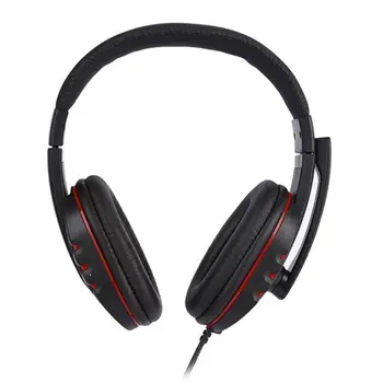 3.5 mm Jack Cabeça com Fios de Fone de ouvido com Cancelamento de Ruído do Fone de ouvido Estéreo com Microfone 2M Cabo para PS3 / PS4 PC Gaming Headset